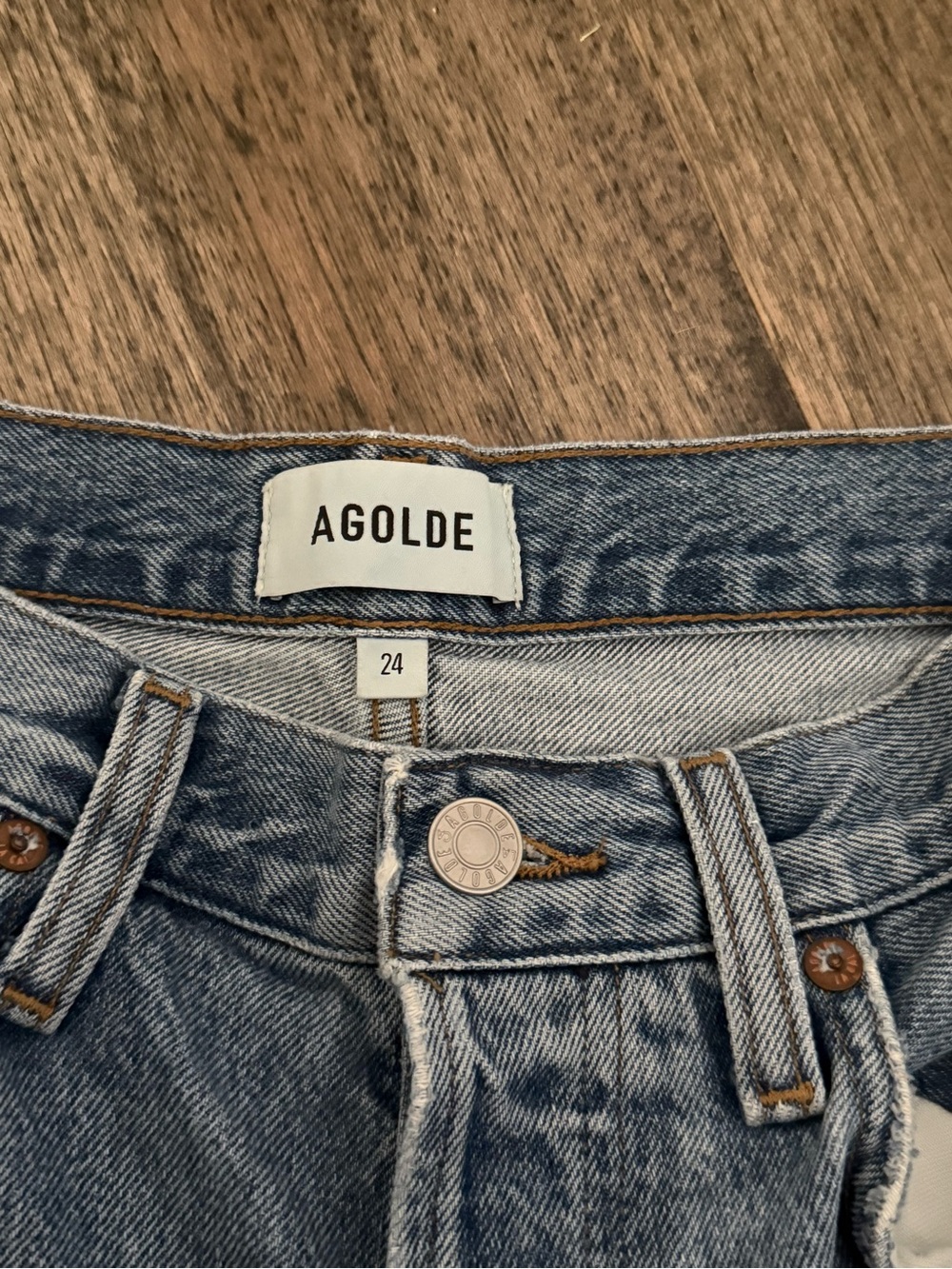 Agolde Low Slung Baggy Jean Libertine Size 24 - Picture 3 of 5